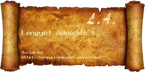Lengyel Adeodát névjegykártya